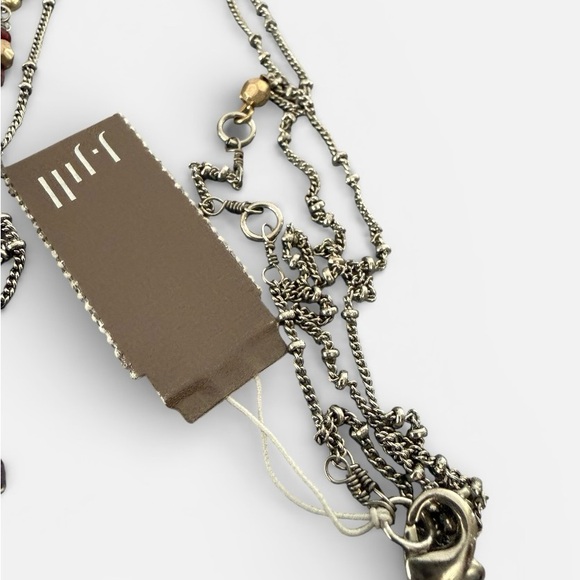 NWT- J. Jill Long Silver & Multicolor Dangling Charm Pendant Necklace - Picture 6 of 7